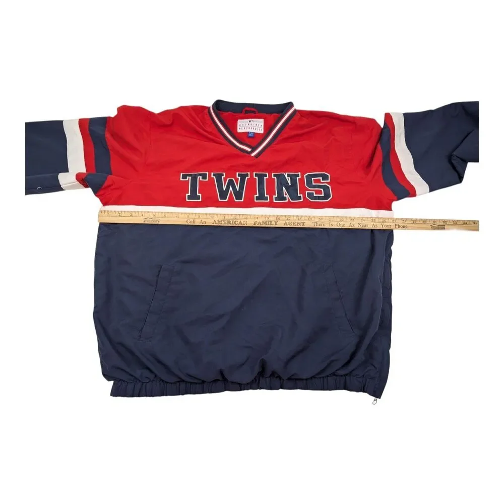 Minnesota Twins MLB Baseball Logo‎ Red White & Blue XL Pullover Jacket Lined